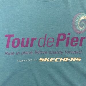 Skechers Rour De Pier Teal Long Sleeve Tee with Graphic